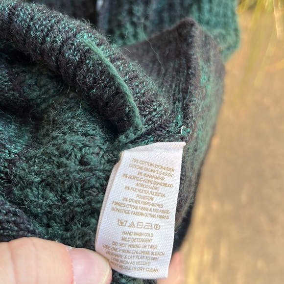 FREE PEOPLE Ladies L Chunky Knit Colorblock Lake Tahoe Cardigan Sweater - Picture 8 of 9